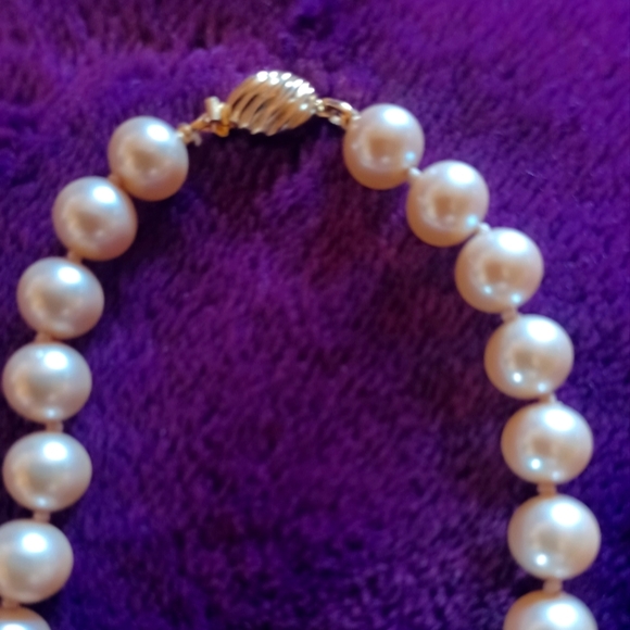 Vintage Marvella Champagne Color Faux Pearl Necklace 20 inch - Picture 3 of 5